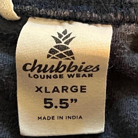 Chubbies Terry Fleece Lounge Shorts Size XL Blue Aztec Diamond Pattern - Cozy - Picture 6 of 7